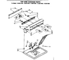Kenmore 11086274600 top and console parts diagram