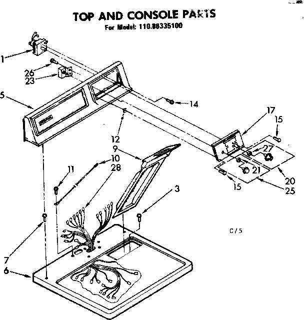 Top and console parts