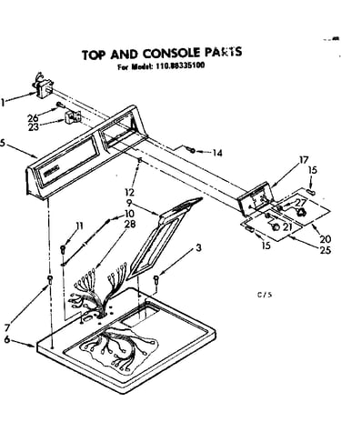 Top and console parts