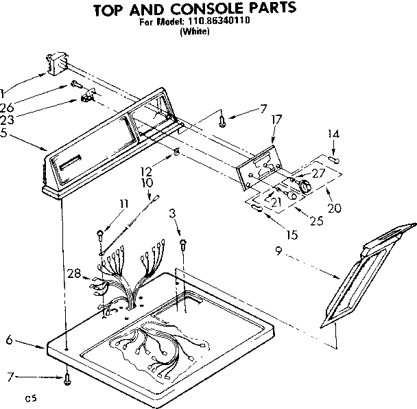 Top and console parts