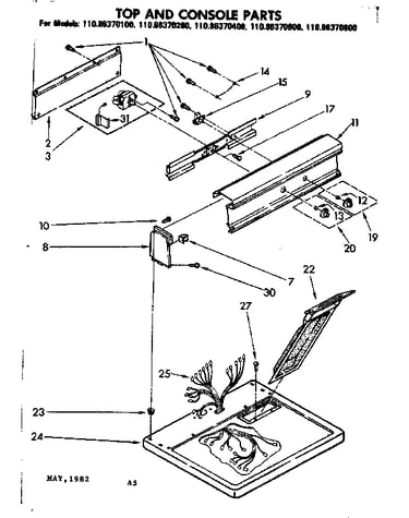 Top and console parts