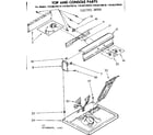 Kenmore 11086370410 top and console parts diagram