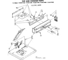 Kenmore 11086373800 top and console parts diagram