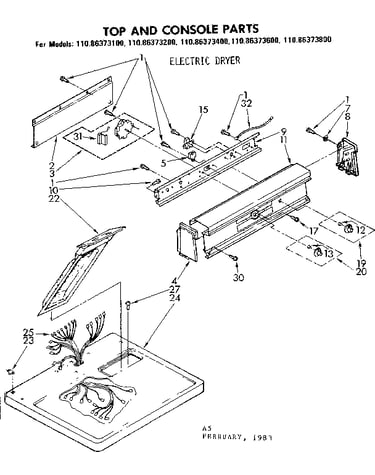 Top and console parts