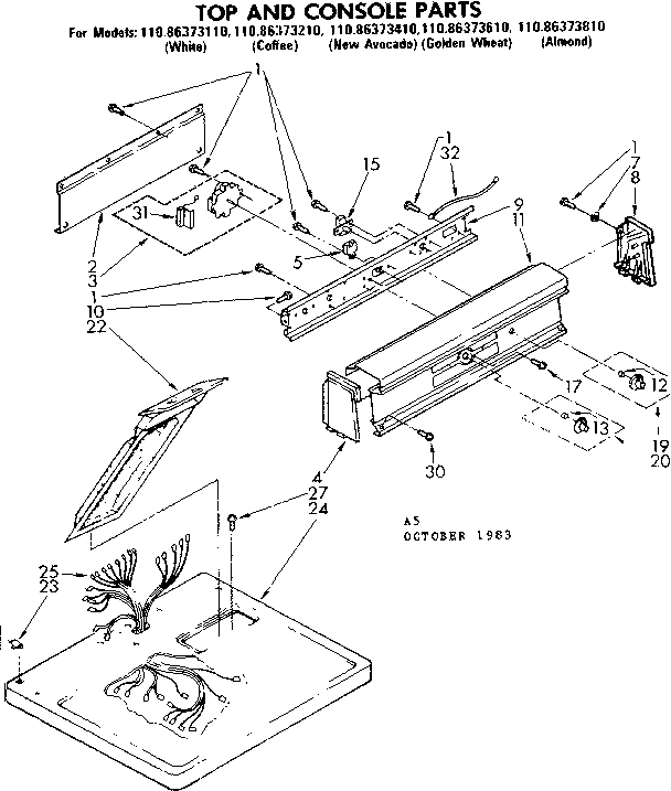 TOP AND CONSOLE PARTS