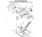 Kenmore 11086374600 top and console parts diagram