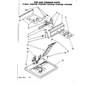 Kenmore 11086375200 top and console parts diagram