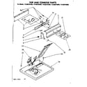 Kenmore 11086375800 top and console parts diagram