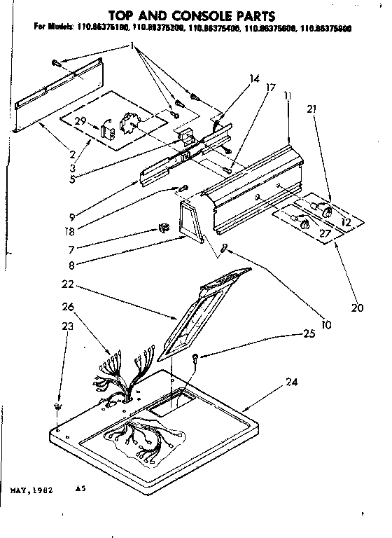 Top and console parts