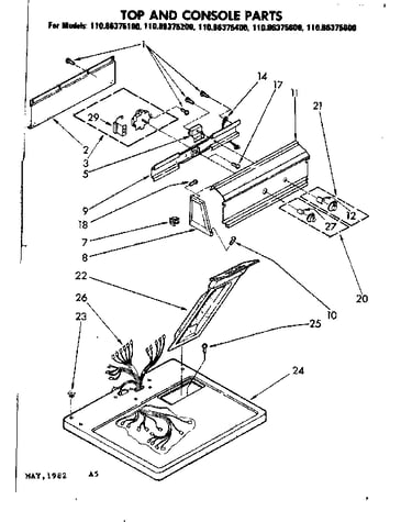 Top and console parts
