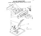 Kenmore 11086376100 top and console parts diagram