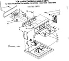 Kenmore 11086379100 top and console panel parts diagram