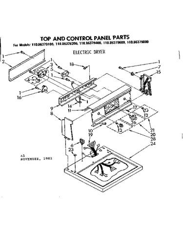 Top and console panel parts