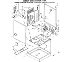 Kenmore 11086379400 cabinet and motor parts diagram