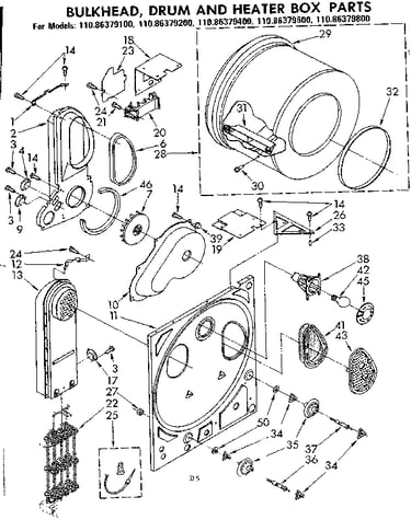 Bulkhead drum & heater box parts