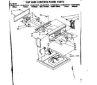 Kenmore 11086379810 top and control panel parts diagram