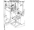 Kenmore 11086379310 cabinet and motor parts diagram