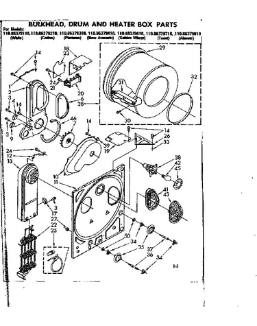 Bulkhead drum & heater box parts
