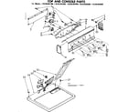 Kenmore 11086384200 top and console parts diagram