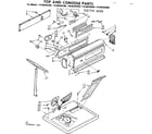 Kenmore 11086394200 top and console parts diagram