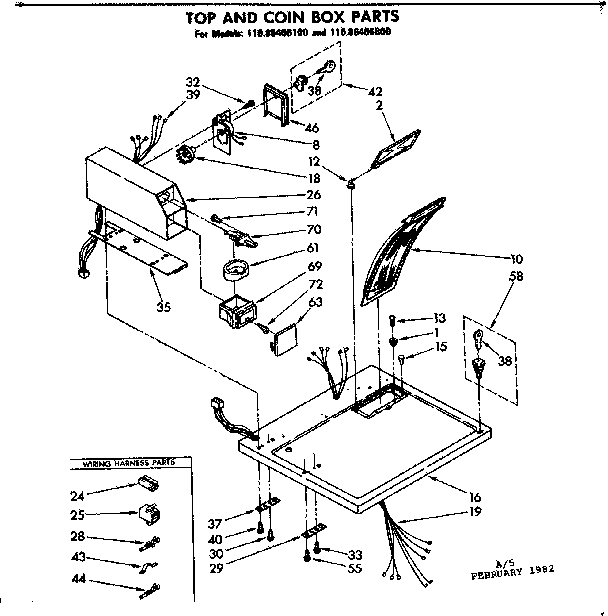 Top and coin box parts
