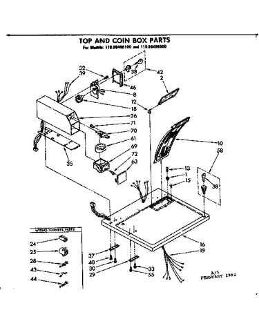 Top and coin box parts