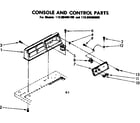 Kenmore 11086406800 console and control parts diagram