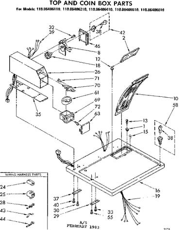 Top and coin box parts