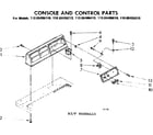 Kenmore 11086406610 console and control parts diagram