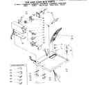 Kenmore 11086406630 top and coin box parts diagram