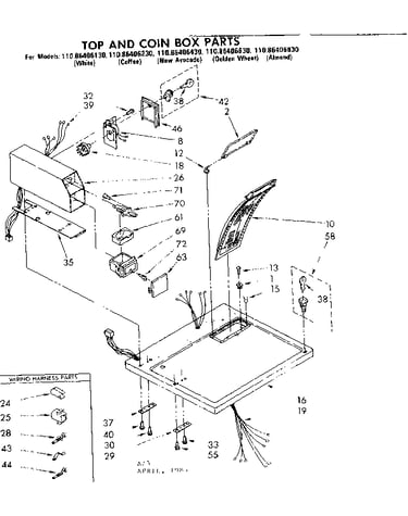 Top and coin box parts