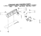 Kenmore 11086406230 console and control parts diagram