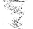 Kenmore 11086470610 top and console parts diagram