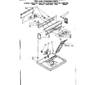 Kenmore 11086471600 top and console parts diagram