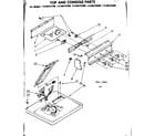 Kenmore 11086475600 top and console parts diagram