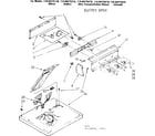Kenmore 11086475810 top and console parts diagram