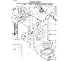 Kenmore 11086475610 cabinet parts diagram