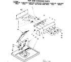Kenmore 11086475820 top and console parts diagram