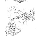 Kenmore 11086475920 top and console parts diagram