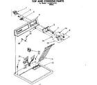 Kenmore 11086515110 top and console parts diagram