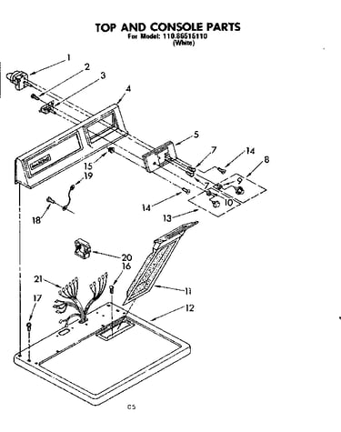 Top and console parts