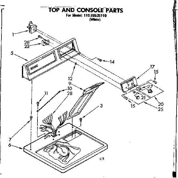 Top and console parts