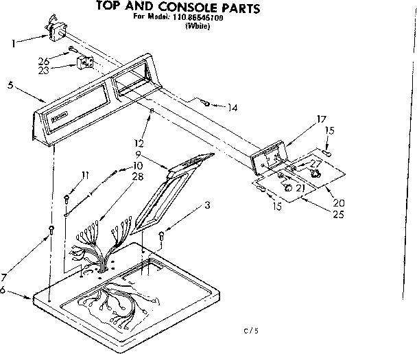 Top and console parts