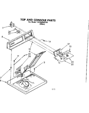 Top and console parts