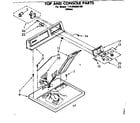 Kenmore 11086556100 top and console parts diagram