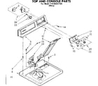 Kenmore 11086557100 top and console parts diagram