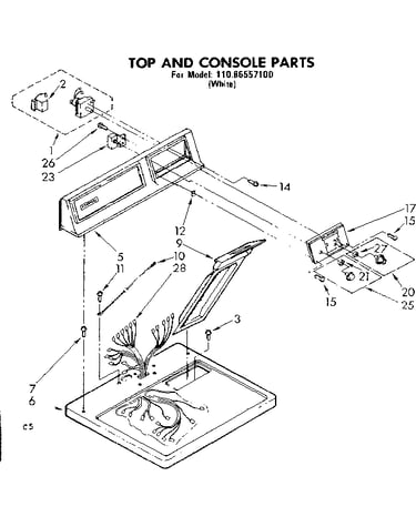 Top and console parts
