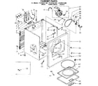 Kenmore 11086561600 cabinet parts diagram