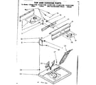 Kenmore 11086571600 top and console parts diagram