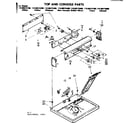 Kenmore 11086574100 top and console parts diagram